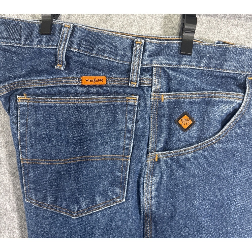 Wrangler FR Riggs Workwear Jeans Mens 34x30 Blue Flame Resistant Denim FR3W050 - Picture 4 of 11